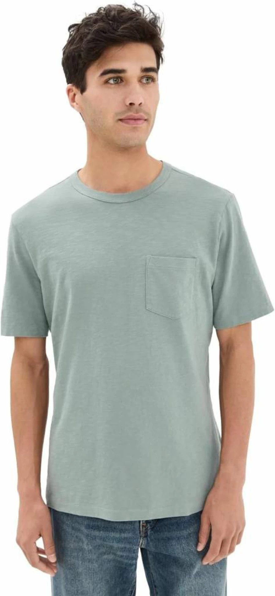 Faherty Men's Short Sleeve Pocket T-Shirt - Sunwashed Cotton Casual Tee