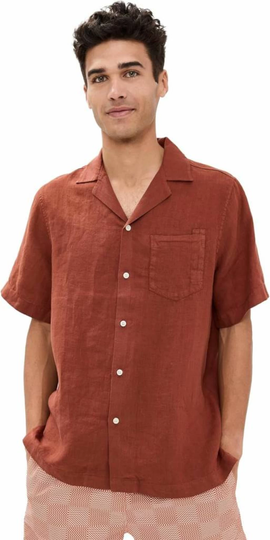 Frescobol Carioca Men's Angelo Linen Shirt – Premium Breathable Summer Casual Wear