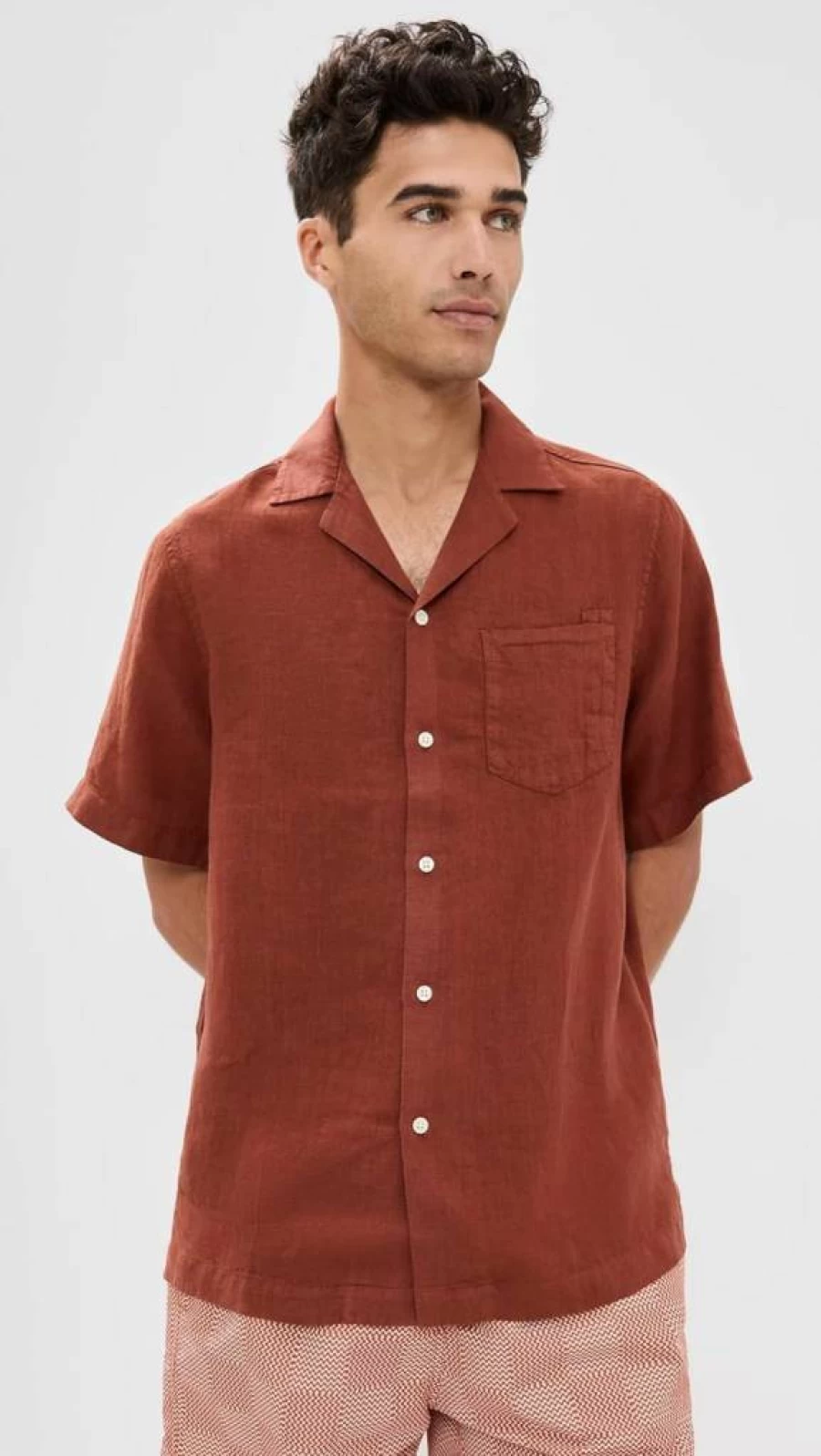 Frescobol Carioca Men's Angelo Linen Shirt – Premium Breathable Summer Casual Wear