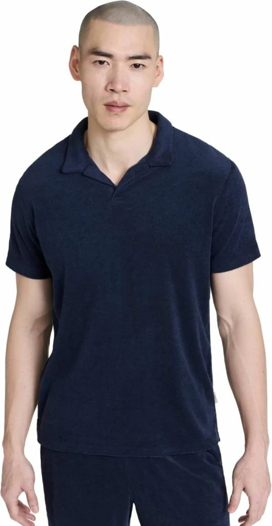 Onia Men's Terry Cloth Johnny Collar Polo Shirt for Men