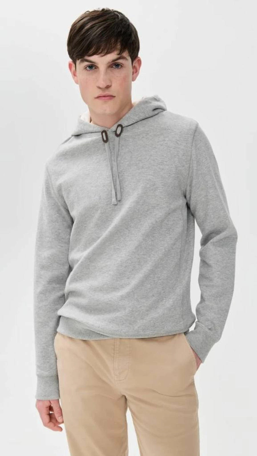 Billy Reid Men's Ribbed Hoodie Pullover - Premium Cotton Blend Sweatshirt for Men